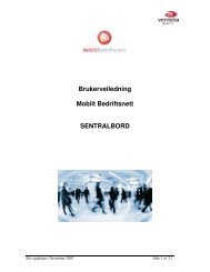Brukerveiledning Mobilt Bedriftsnett SENTRALBORD - Ventelo