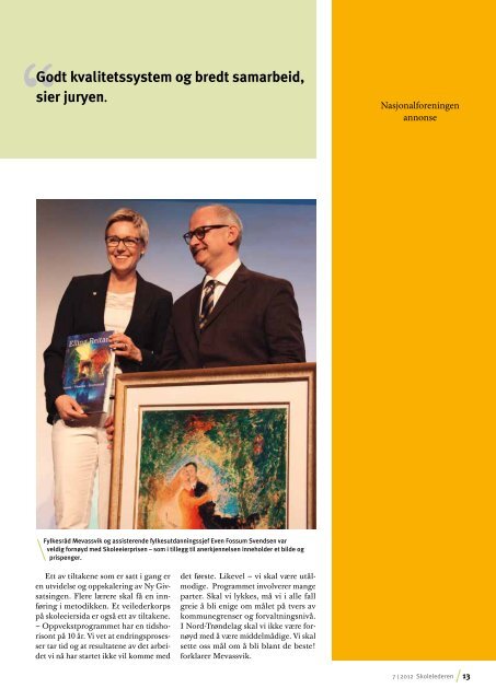 Nr. 7–august 2012 • Fagblad for skoleledelse - Aktuelt