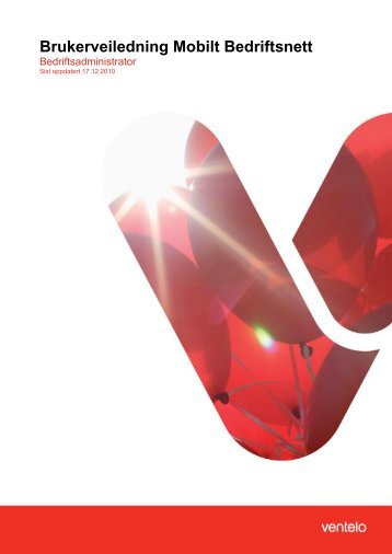 Brukerveiledning Mobilt Bedriftsnett - Ventelo