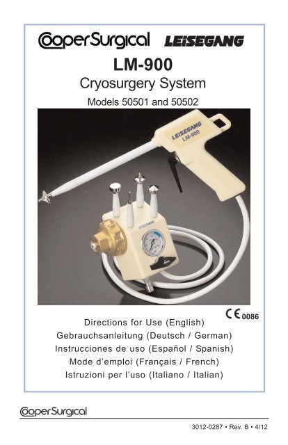 LM-900 Cryosurgery System - CooperSurgical Inc.