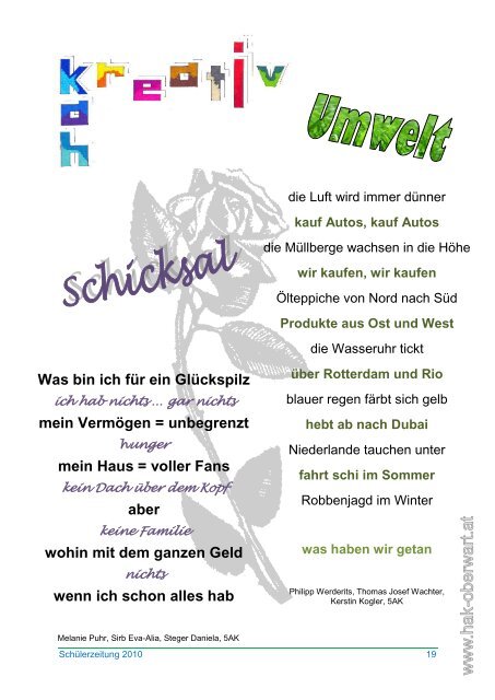 Schülerzeitung - HAK Oberwart