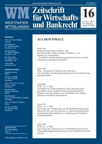 Titel_Recht 16 - WM Wirtschafts