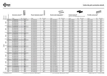 Liste de prix armoire-stock - Hager