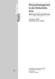 Personalmanagement in der Wirtschaftskrise - Befragungsergebnisse