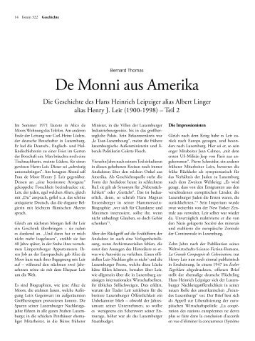 De Monni aus Amerika - Forum – für Politik, Gesellschaft und ...