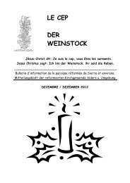 Der Weinstock : Kirchgemeinde Siders Dezember 2012 - ERKW