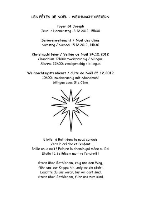 Der Weinstock : Kirchgemeinde Siders Dezember 2012 - ERKW