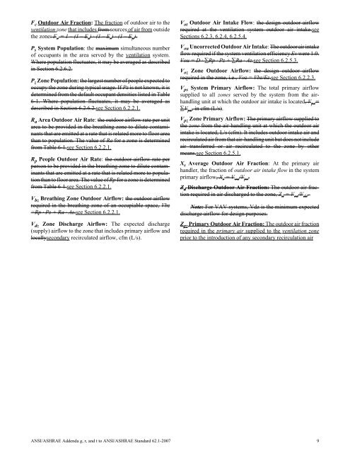 ANSI/ASHRAE Standard 62.1-2007 ASHRAE STANDARD Ventilation