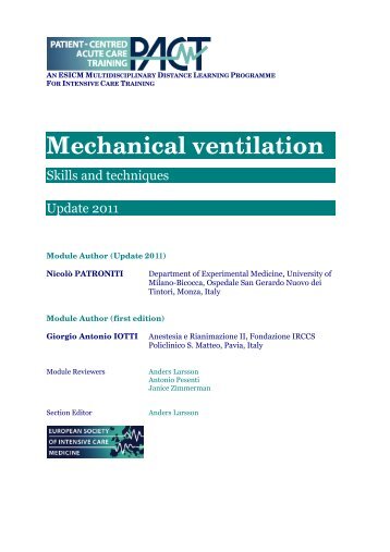 Mechanical ventilation - PACT - ESICM