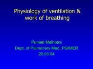 Physiology of ventilation & work of breathin