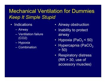 Mechanical Ventilation for Dummies