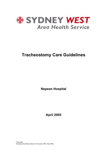 Tracheostomy care guidelines