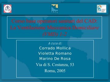 La Ventilazione Meccanica Domiciliare - Agenzia di Sanità Pubblica ...