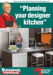 Check out our online Kitchen Planner at www.bunnings.co.nz