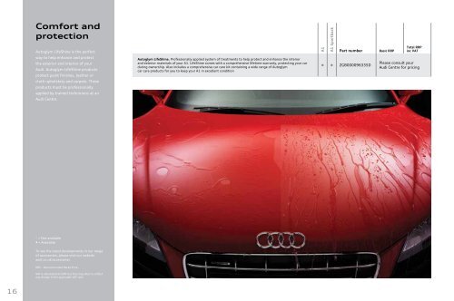 The Audi A1 range Accessories Guide