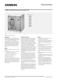 Differential Relays - SIPROTEC