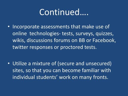 Steps for Online Course Design & Development