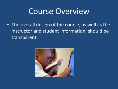 Steps for Online Course Design & Development