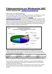 Faktensammlung zur Windenergie 2007 - Andreas Otto