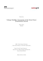 Voltage Stability Assessment of the Swiss Power ... - EEH - ETH Zürich