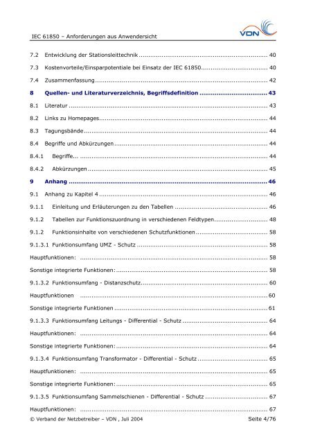 IEC 61850 – Anforderungen aus Anwendersicht - VDE