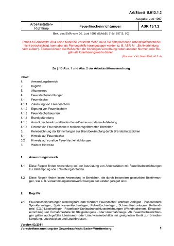 ASR 13/1,2 - arbeitsschutz-kmu.de
