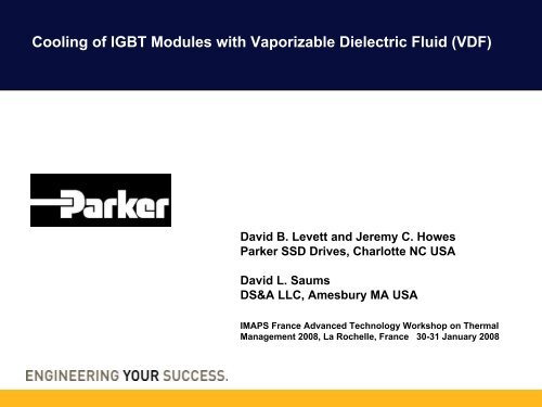 Cooling IGBT Modules with VDF - Parker