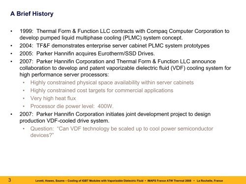 Cooling IGBT Modules with VDF - Parker