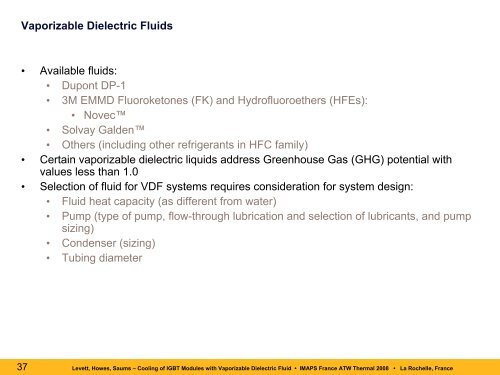 Cooling IGBT Modules with VDF - Parker