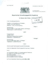 Urteil mit Begründung - Bayerischer Oberster Rechnungshof - Bayern