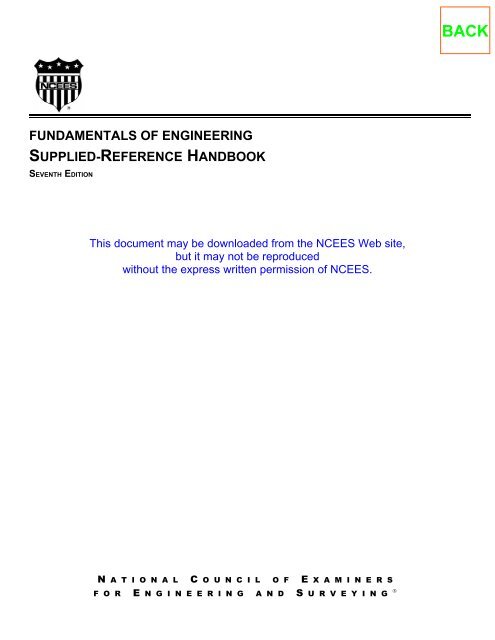 fundamentals of engineering supplied-reference handbook - Ventech!