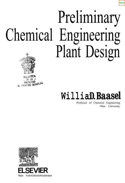 Preliminary Chemical Engineering Plant Design - William  - Ventech!