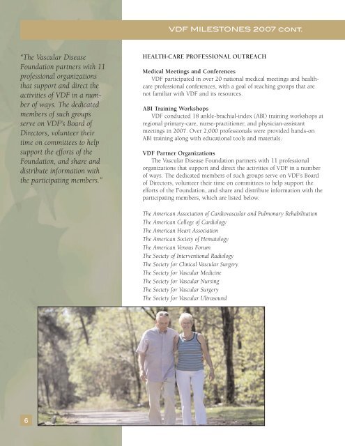 2007 Annual Report PDF - Vascular Disease Foundation