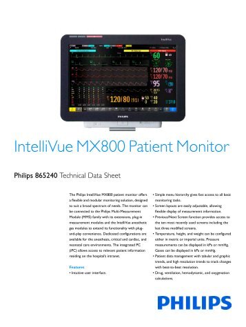 IntelliVue MX800 Patient Monitor – Achats-publics.fr – L
