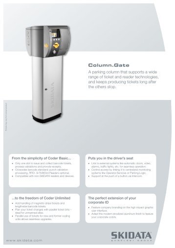 Column.Gate: Download data sheet - Skidata