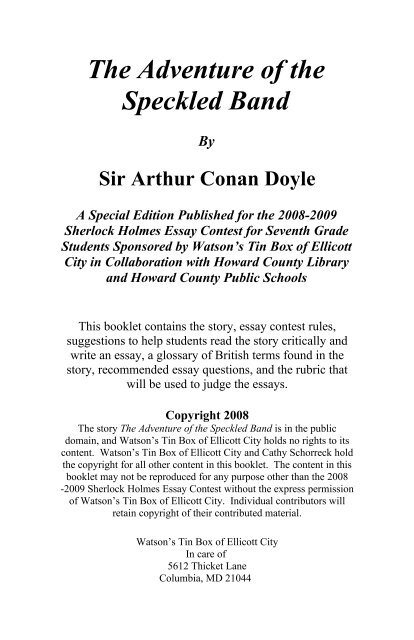 High School Dropout Essay Health Care Essays also Thesis Support Essay The Adventure Of The Speckled Band The Beacon Society English Essay Pmr