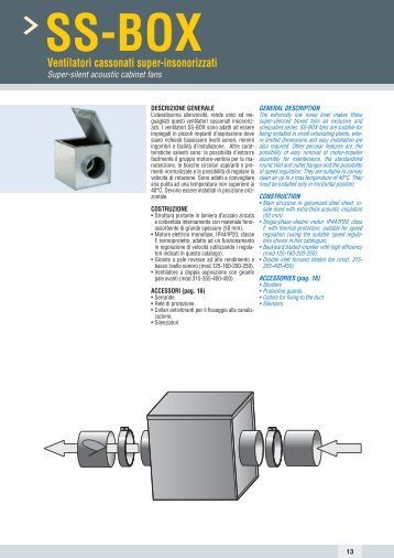 SS-BOX Ventilatori cassonati super-insonorizzati - Dynair.it