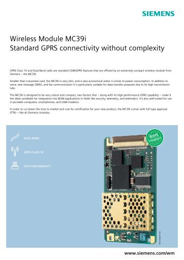 Siemens – the MC39i