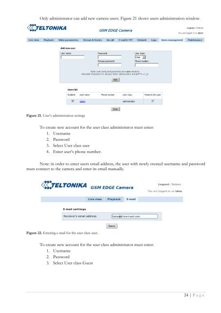 TELTONIKA EDGE camera (MVC100) User's Manual 1.10