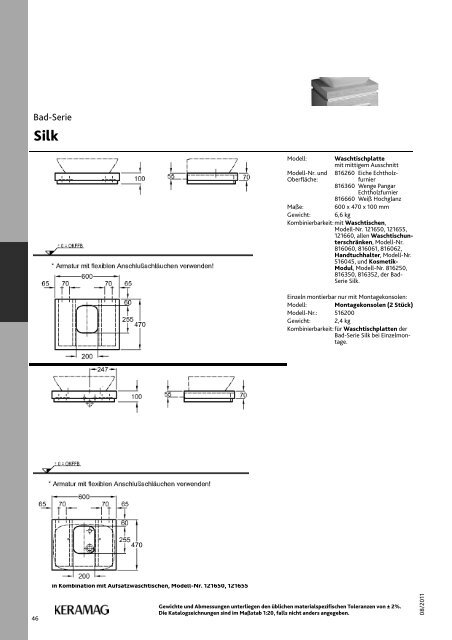 Silk - anspruchsvoll, komfortabel, elegant. - Keramag AG