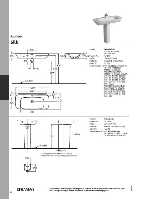 Silk - anspruchsvoll, komfortabel, elegant. - Keramag AG