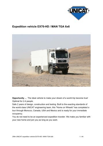 Expedition vehicle EX70-HD / MAN TGA 6x6