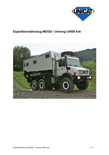 Expeditionsfahrzeug MD52h / Unimog U4000 6x6