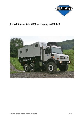 Expedition vehicle MD52h / Unimog U4000 6x6