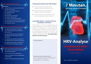 PDF Flyer - HRV-Analyse "7 Minuten die mir - Commit GmbH