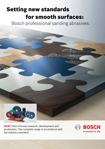 Setting new standards for smooth surfaces: - Bosch