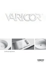 Varicor ® – Lieferprogramm