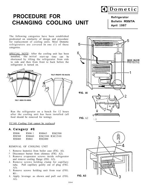Dometic Manual Refrigerator Diagnostic Service Manual - WebRing