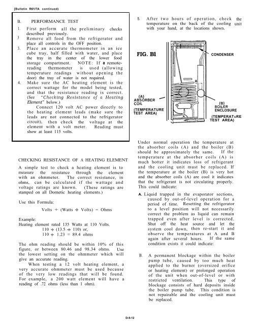 Dometic Manual Refrigerator Diagnostic Service Manual - WebRing