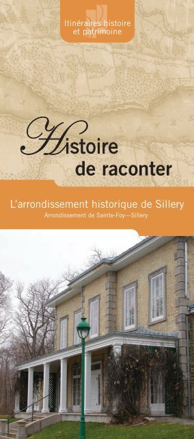 L'arrondissement historique de Sillery ( PDF : 2,1 - Ville de Québec